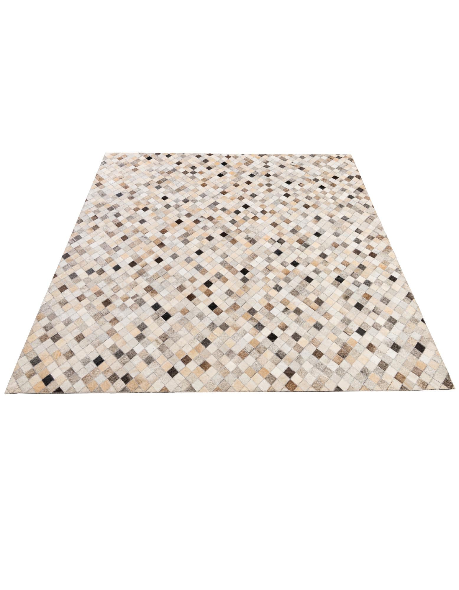 5' 8 x 8' Cowhide - Patchwork Rug