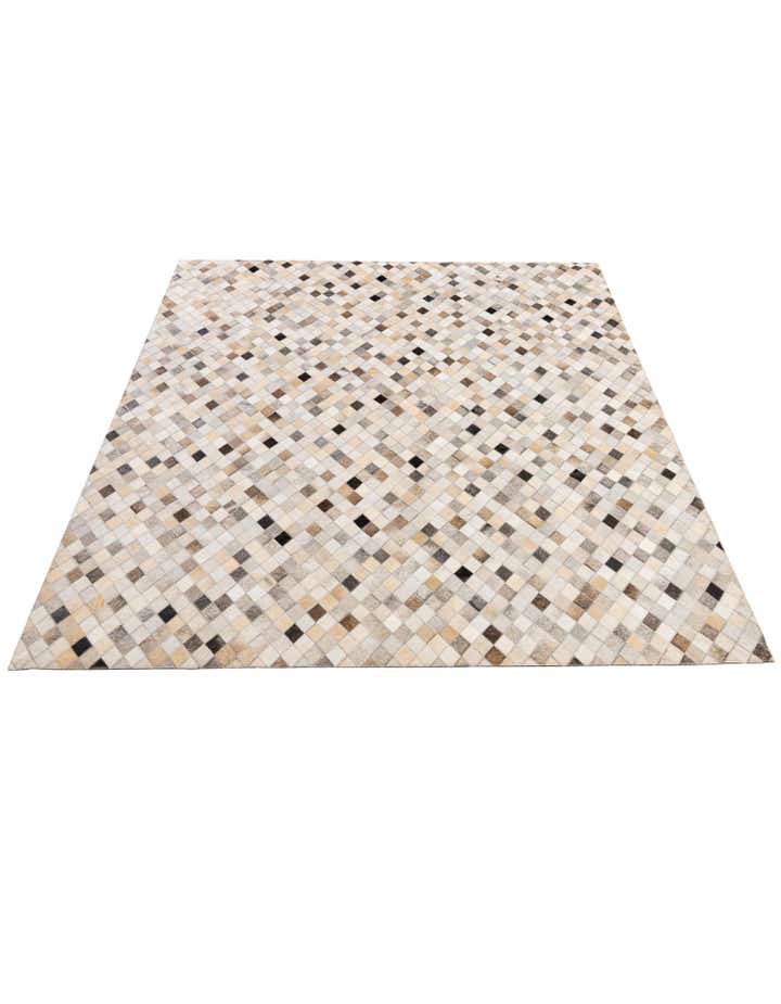 5' 8 x 8' Cowhide - Patchwork Rug