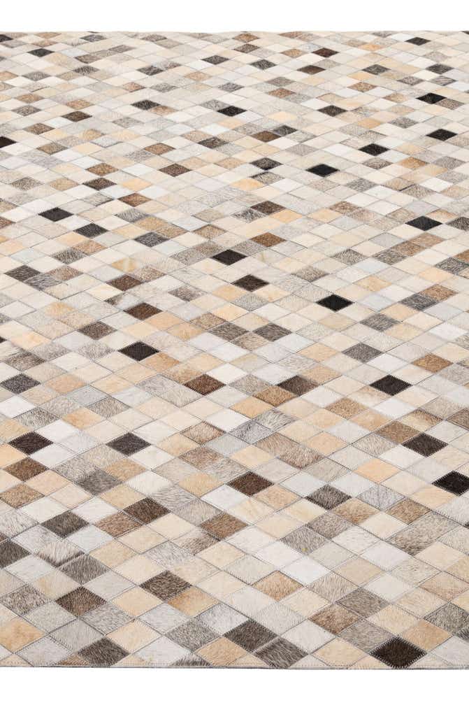 5' 8 x 8' Cowhide - Patchwork Rug