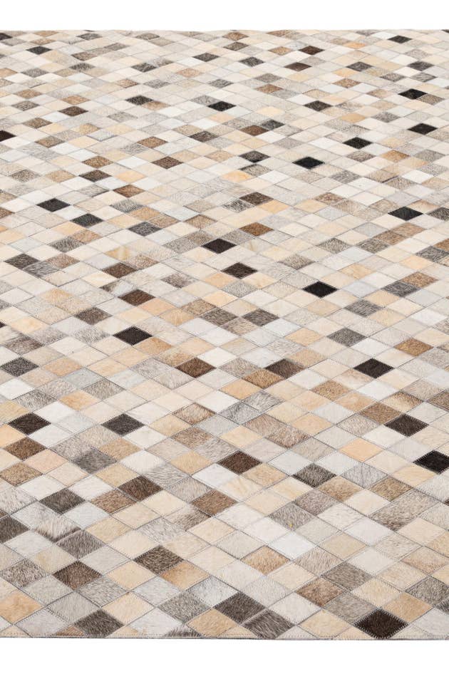 Detail image of 5' 8 x 8' Cowhide - Patchwork Rug
