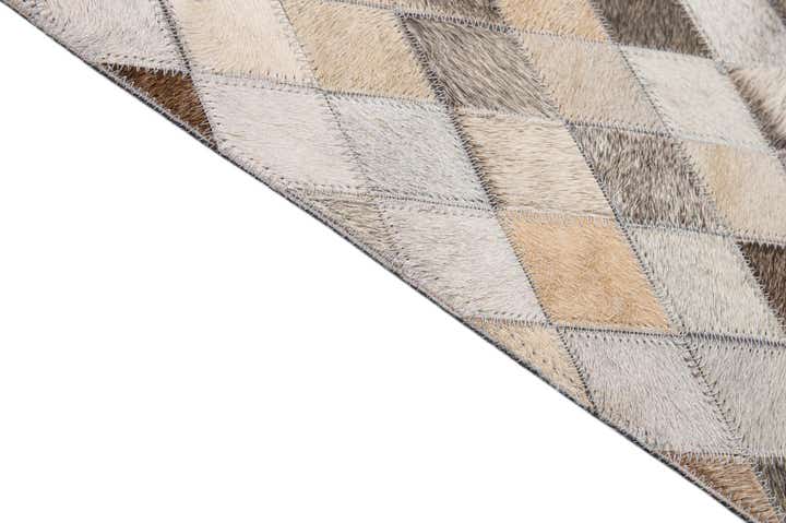 5' 8 x 8' Cowhide - Patchwork Rug