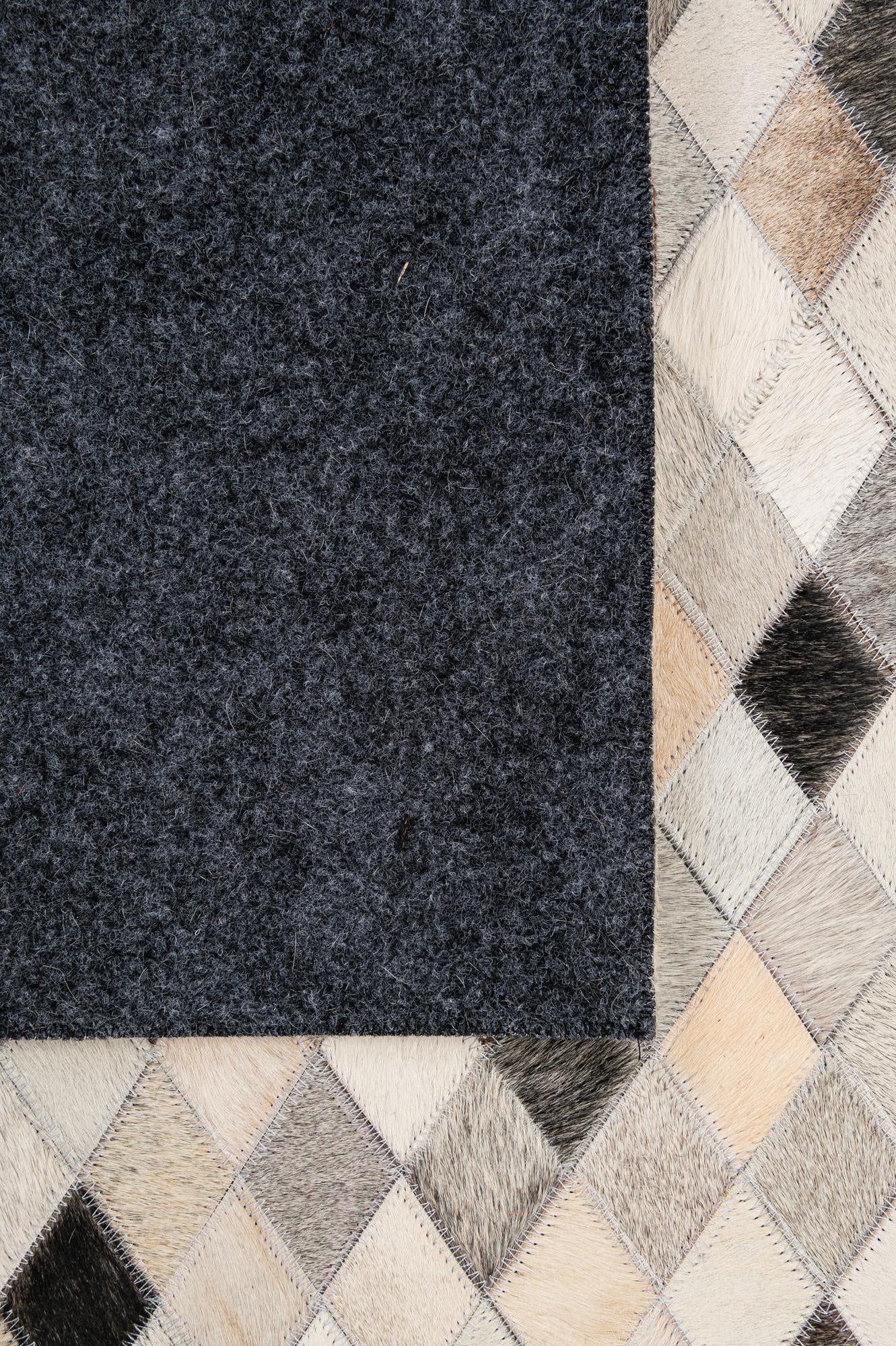 5' 8 x 8' Cowhide - Patchwork Rug