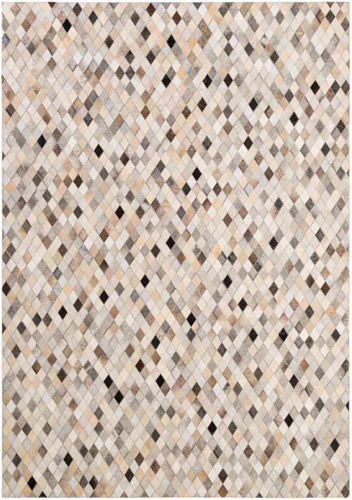 5' 8 x 8' Cowhide - Patchwork Rug