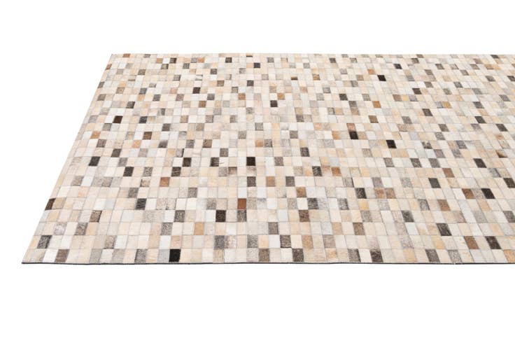 Detail image of 5' 1 x 8' Cowhide - Patchwork Rug