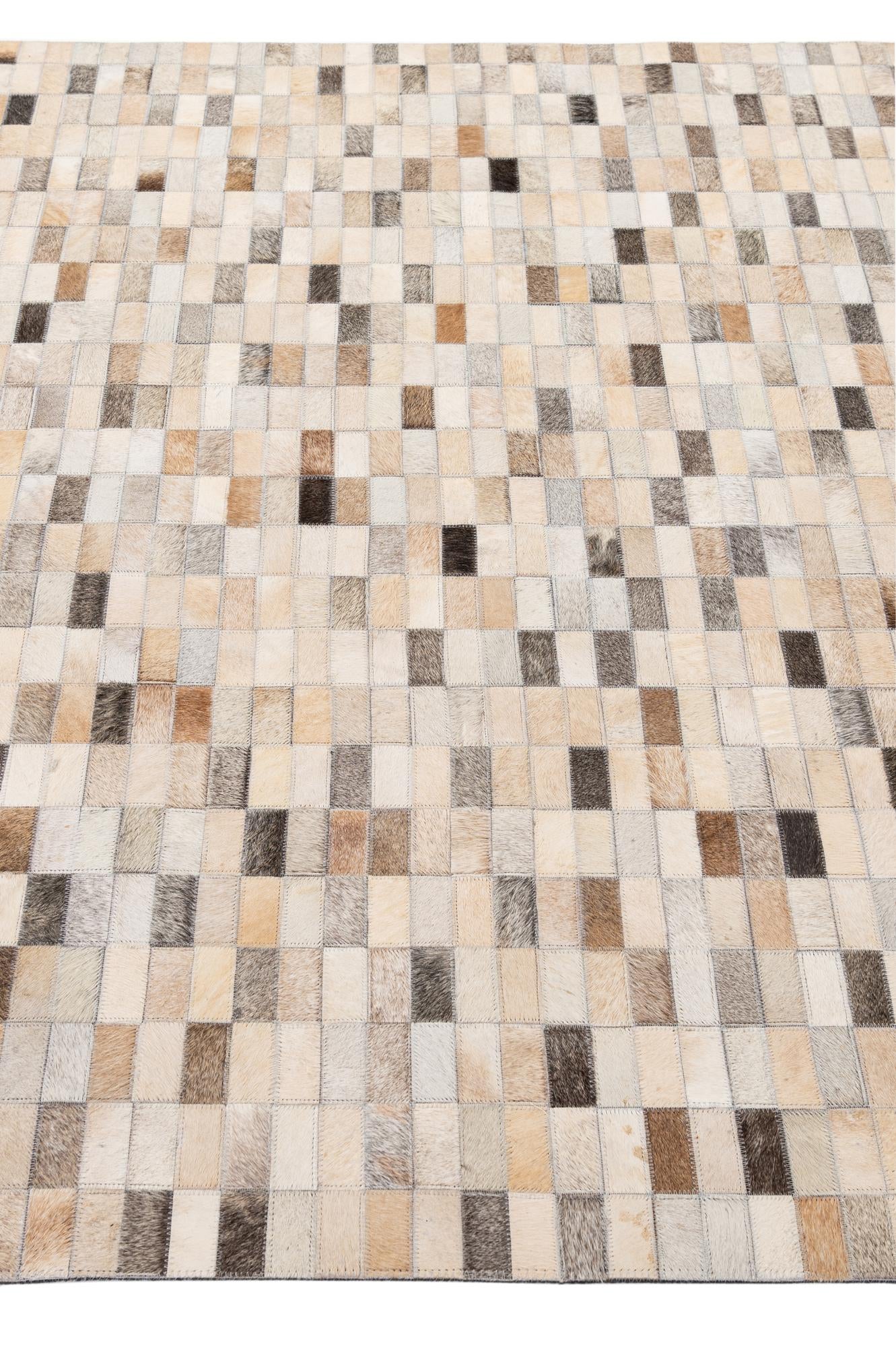 5' 1 x 8' Cowhide - Patchwork Rug