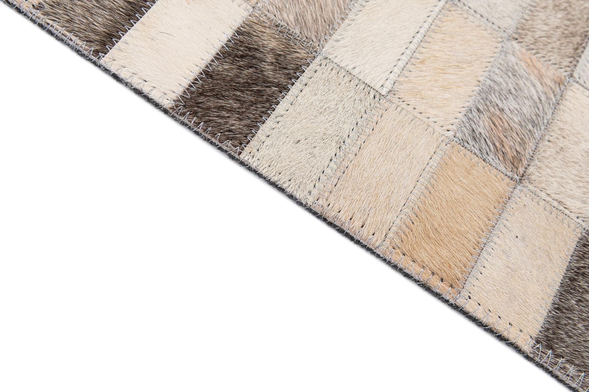 5' 1 x 8' Cowhide - Patchwork Rug