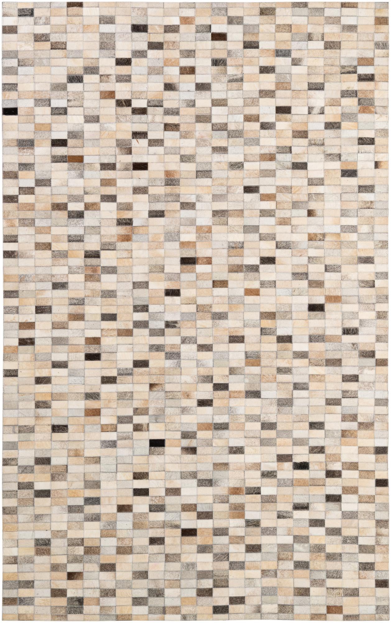 5' 1 x 8' Cowhide - Patchwork Rug