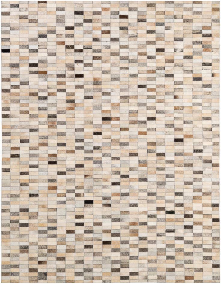 Detail image of 5' 1 x 8' Cowhide - Patchwork Rug