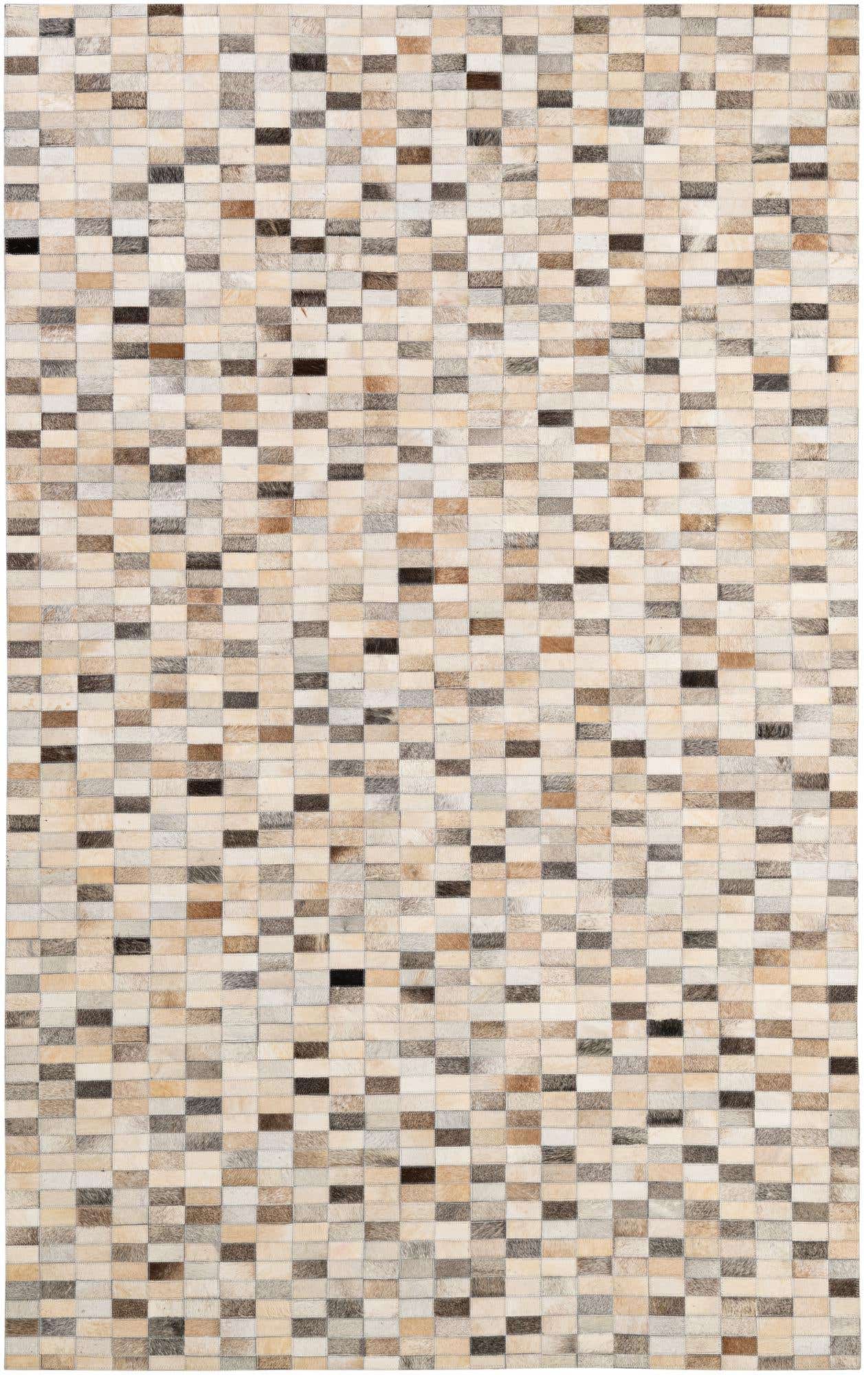 5' 1 x 8' Cowhide - Patchwork Rug