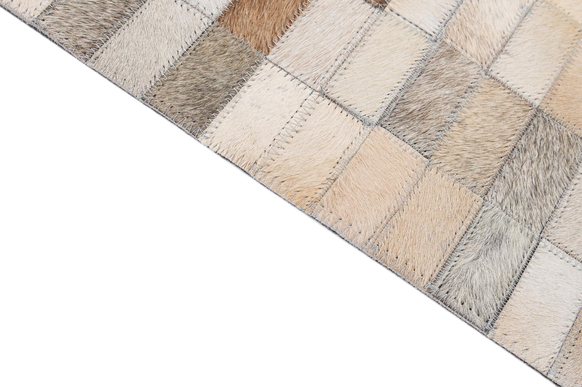 5' 3 x 8' Cowhide - Patchwork Rug