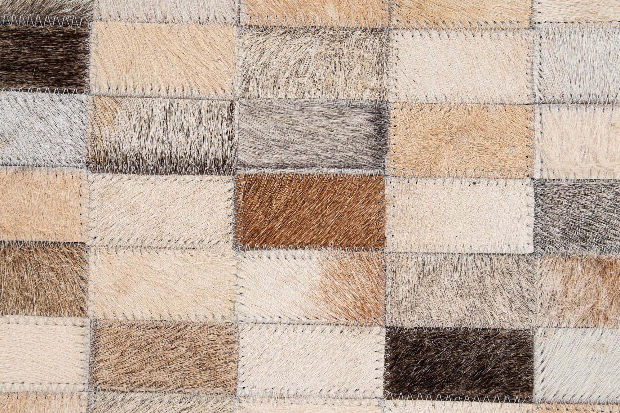 5' 3 x 8' Cowhide - Patchwork Rug