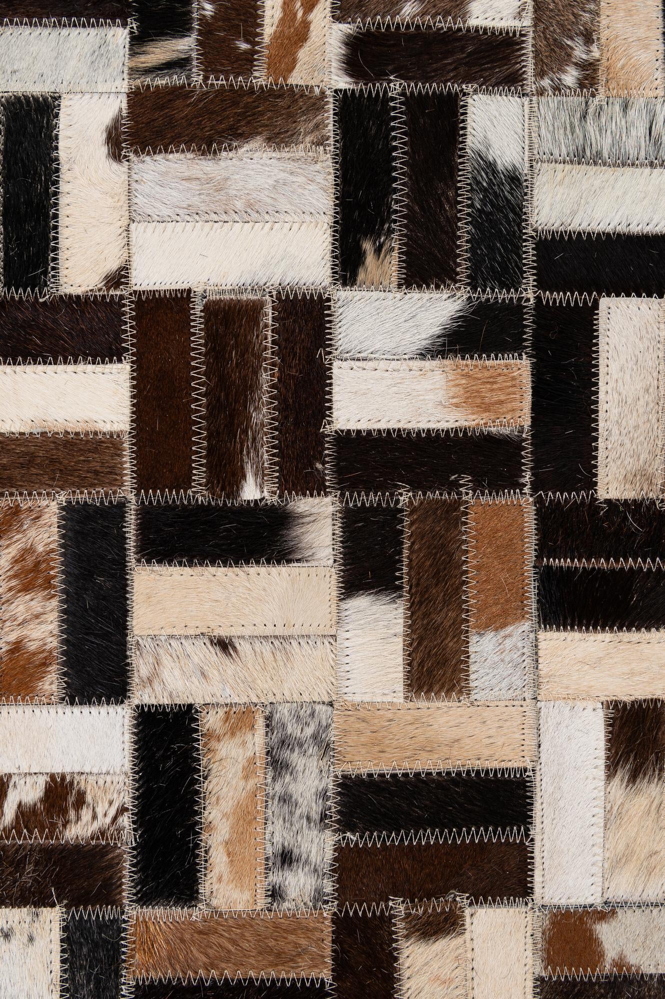 5' x 7' 11 Cowhide - Patchwork Rug