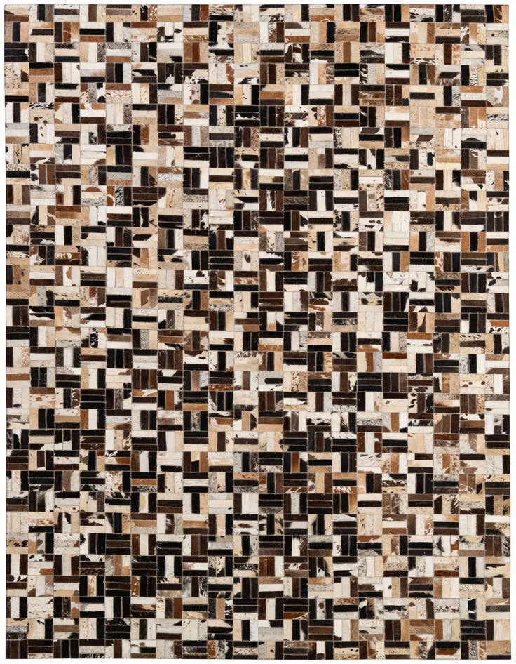 Detail image of 5' x 7' 11 Cowhide - Patchwork Rug