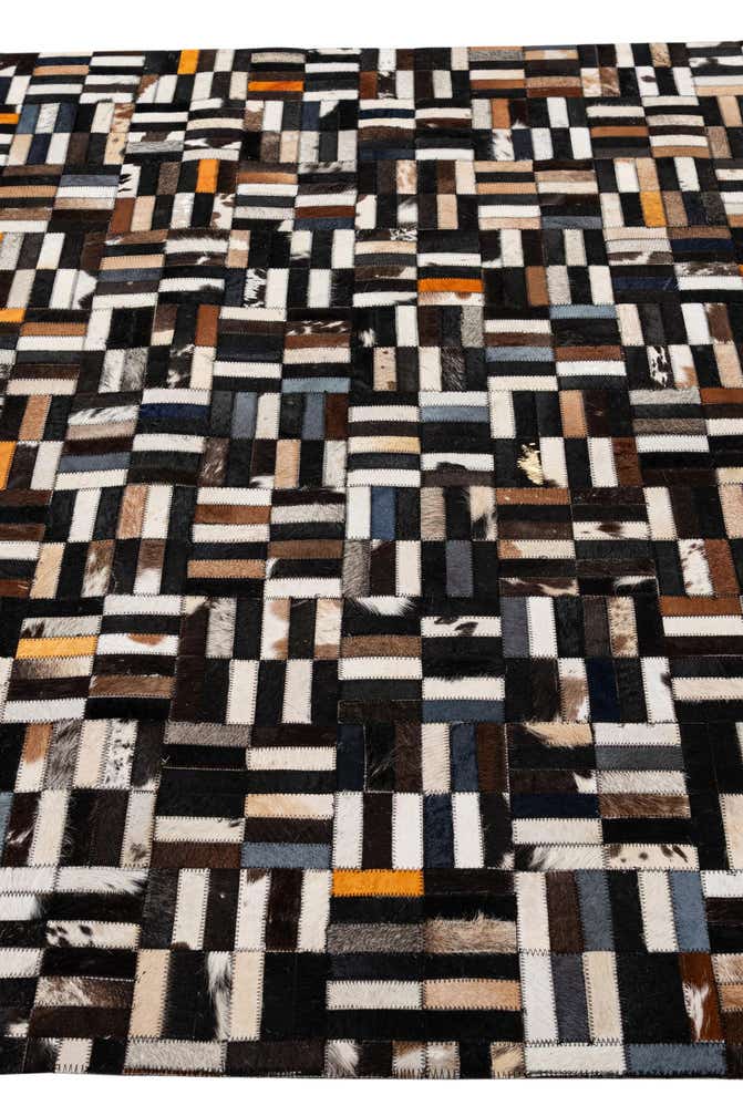 5' 2 x 8' 1 Cowhide - Patchwork Rug