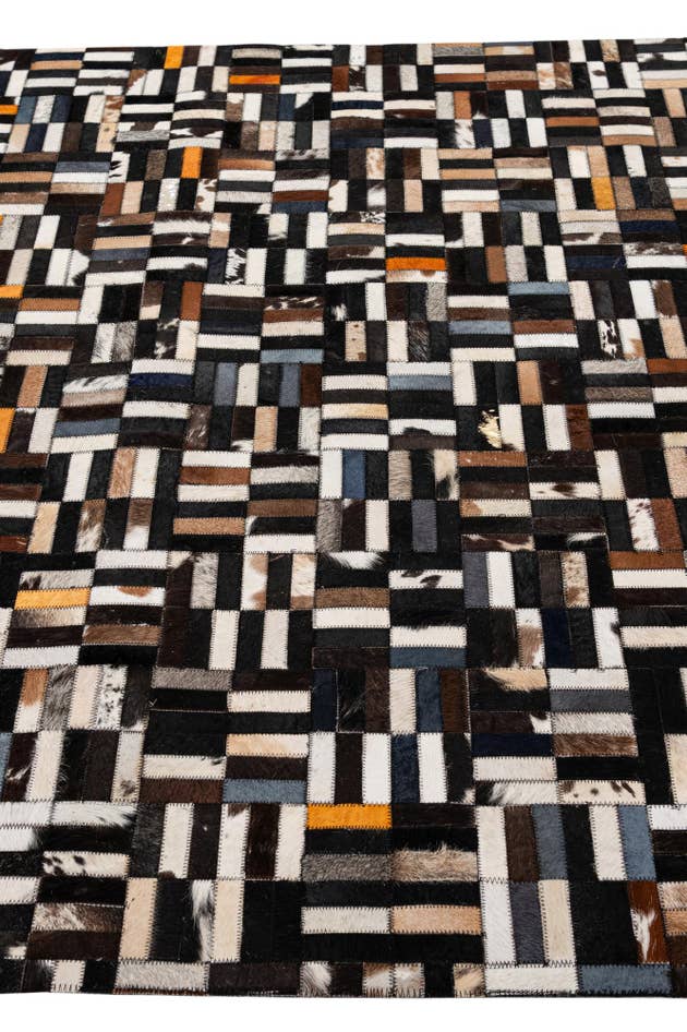Detail image of 5' 2 x 8' 1 Cowhide - Patchwork Rug