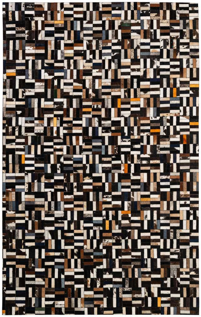 5' 2 x 8' 1 Cowhide - Patchwork Rug