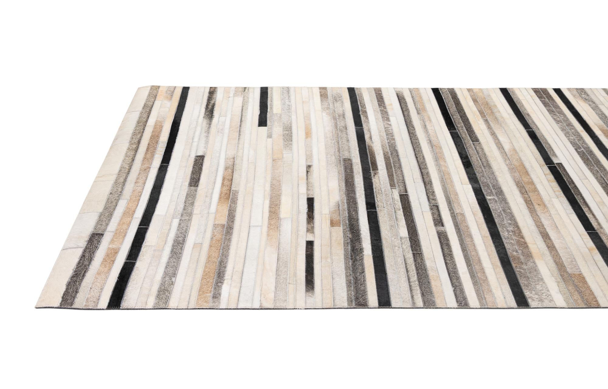 5' 1 x 8' 1 Cowhide - Patchwork Rug