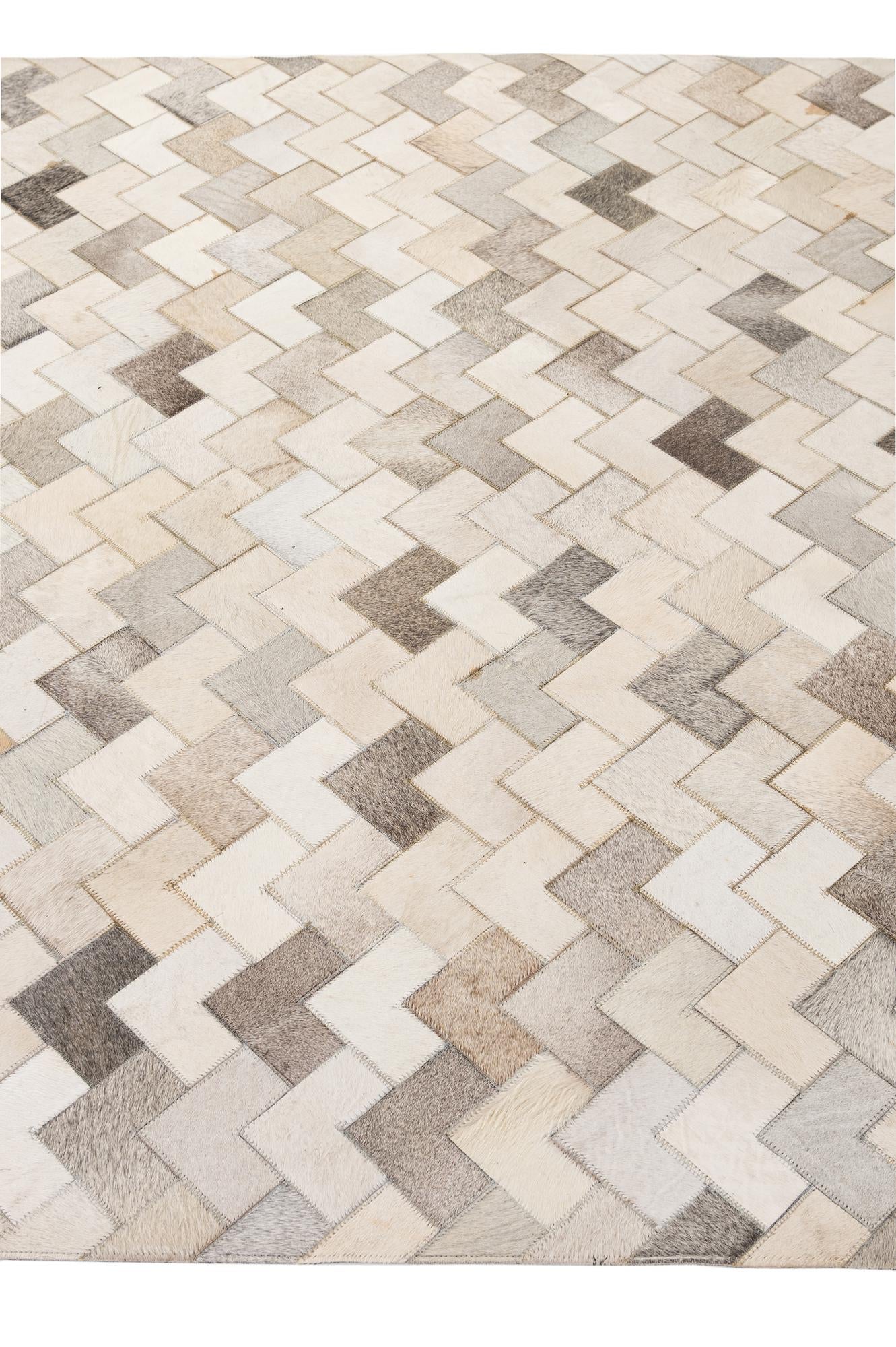 5' 2 x 7' 11 Cowhide - Patchwork Rug
