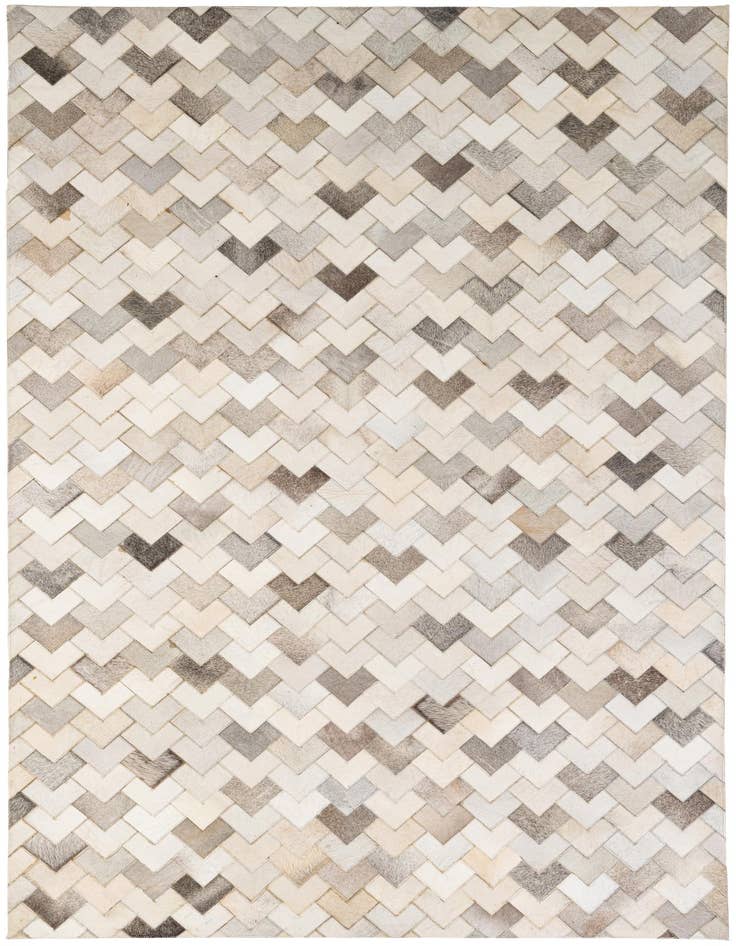 Detail image of 5' 2 x 7' 11 Cowhide - Patchwork Rug