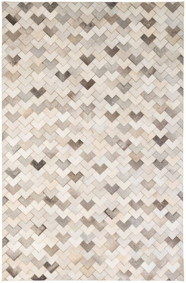 Detail image of 5' 2 x 7' 11 Cowhide - Patchwork Rug