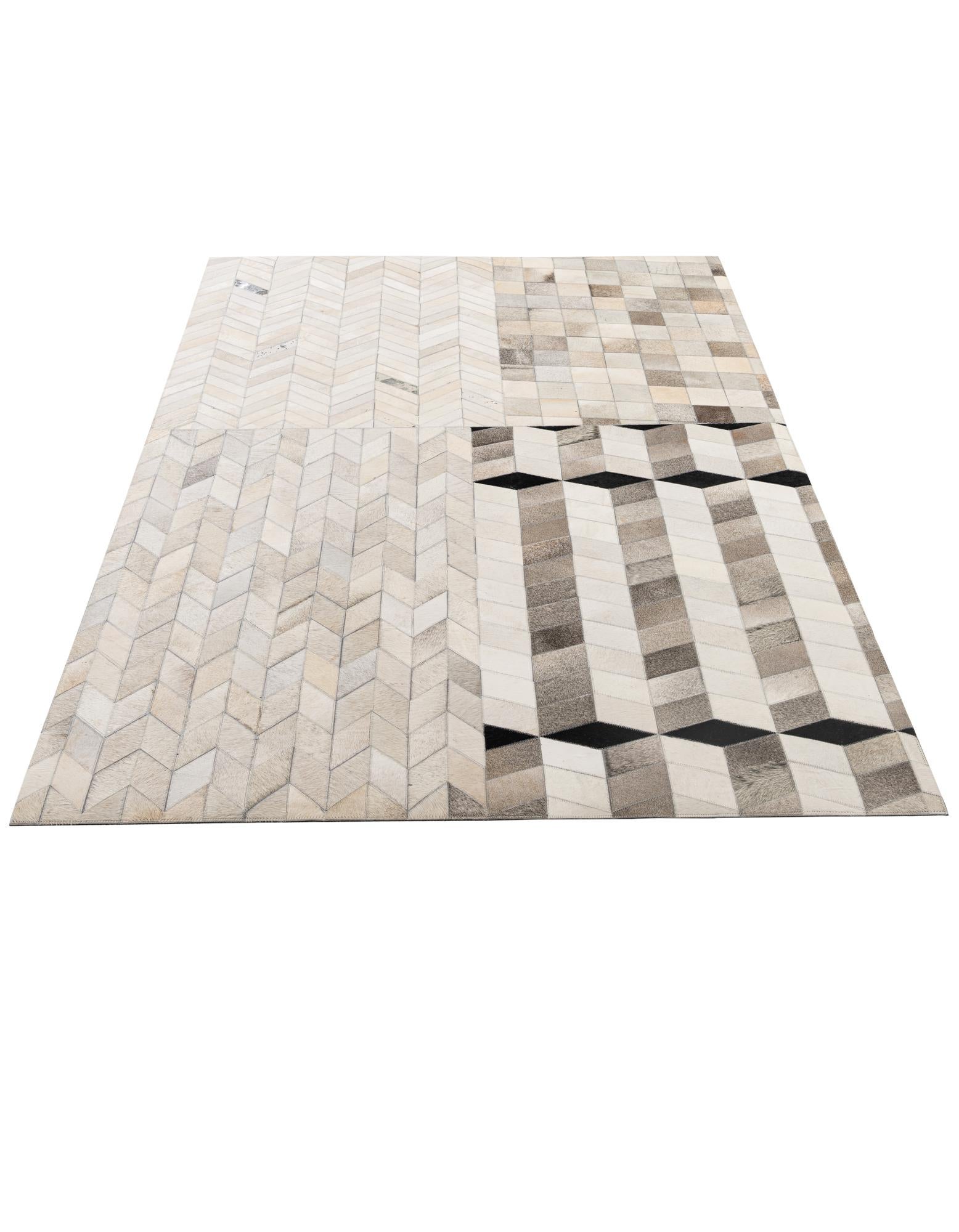 5' 1 x 8' 1 Cowhide - Patchwork Rug