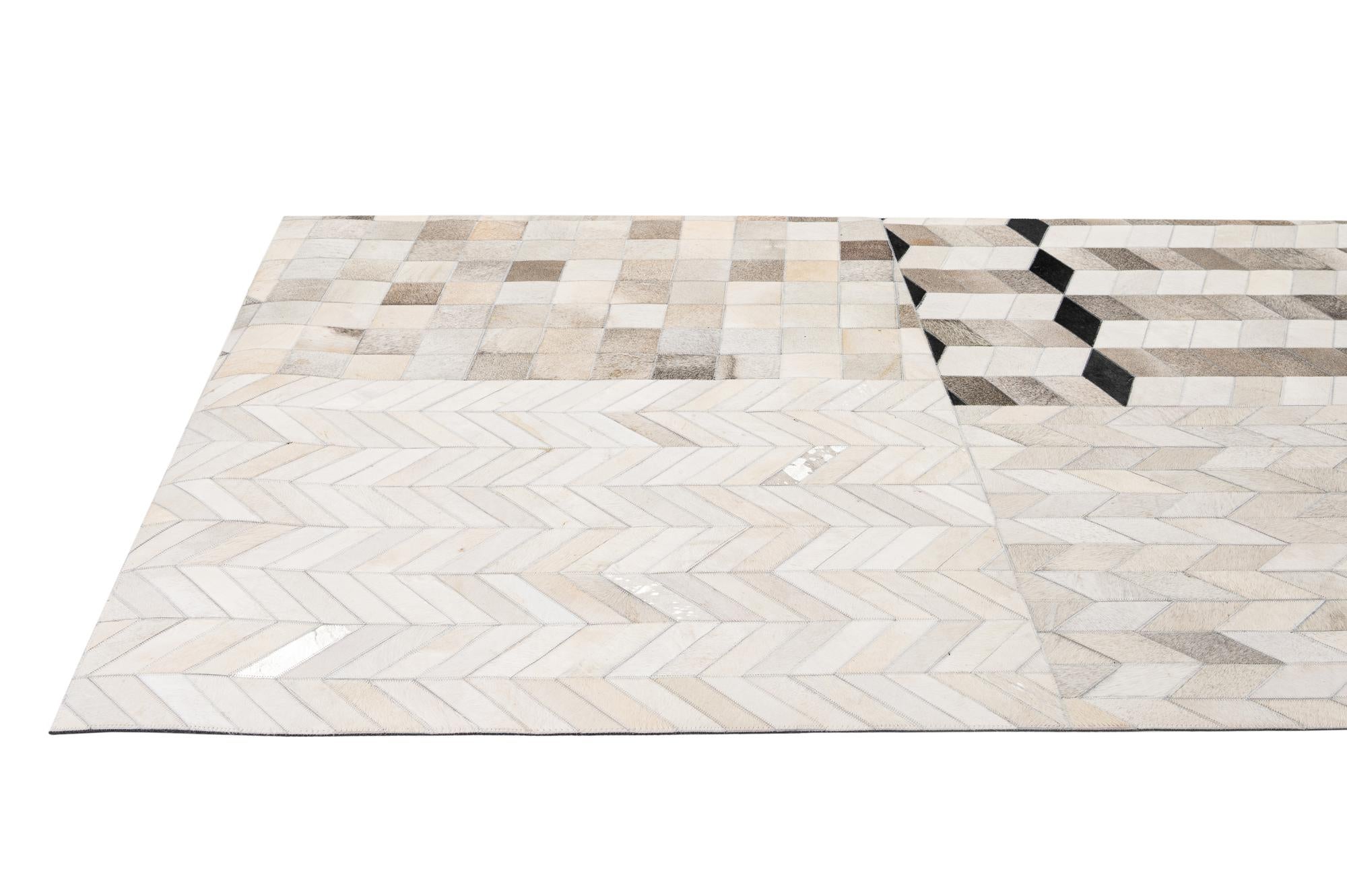 5' 1 x 8' 1 Cowhide - Patchwork Rug