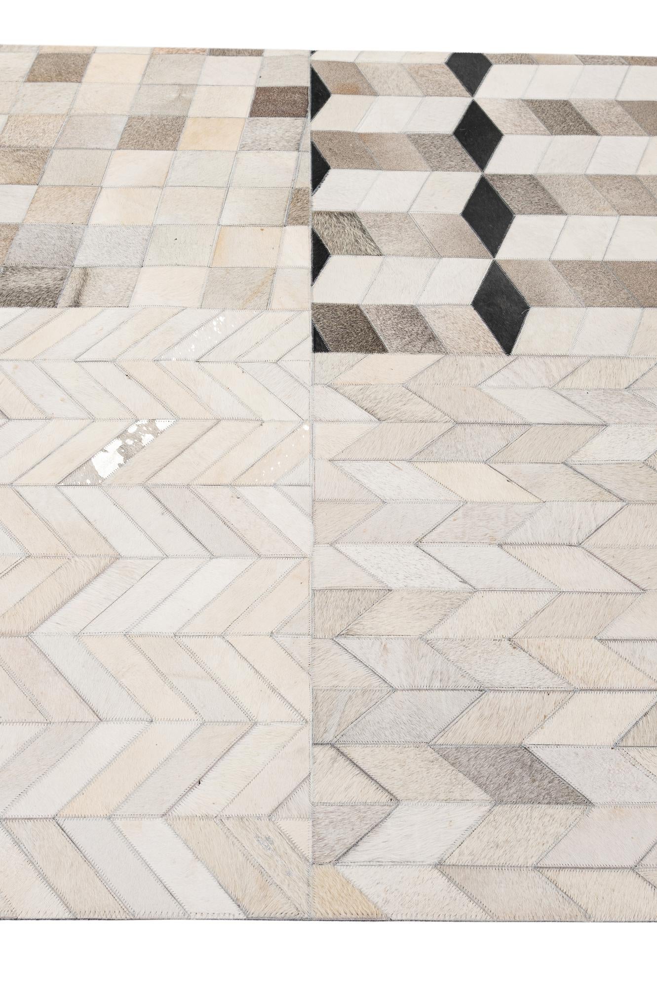5' 1 x 8' 1 Cowhide - Patchwork Rug