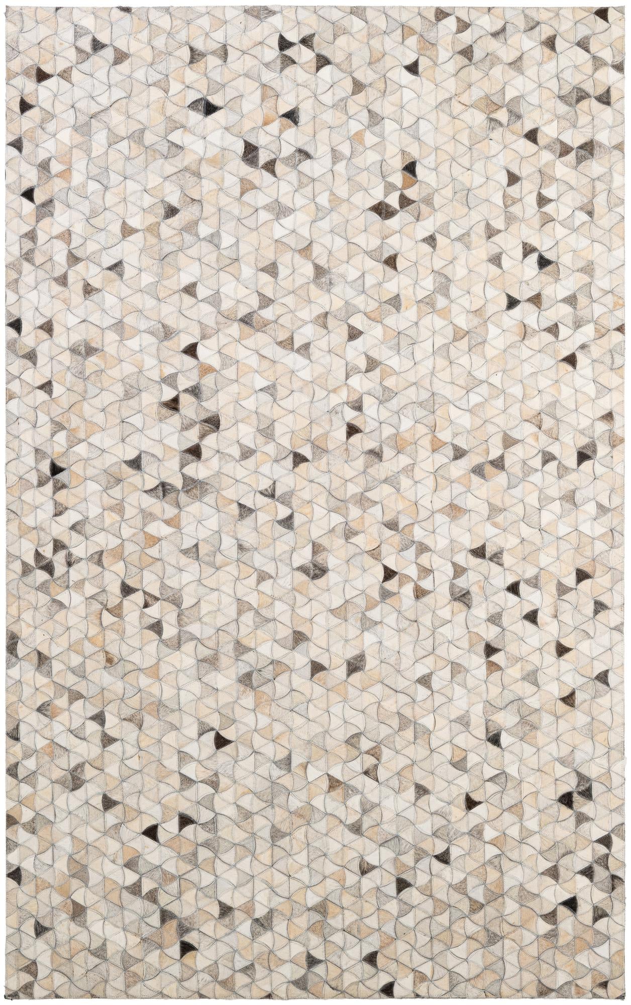 5' x 8' 1 Cowhide - Patchwork Rug