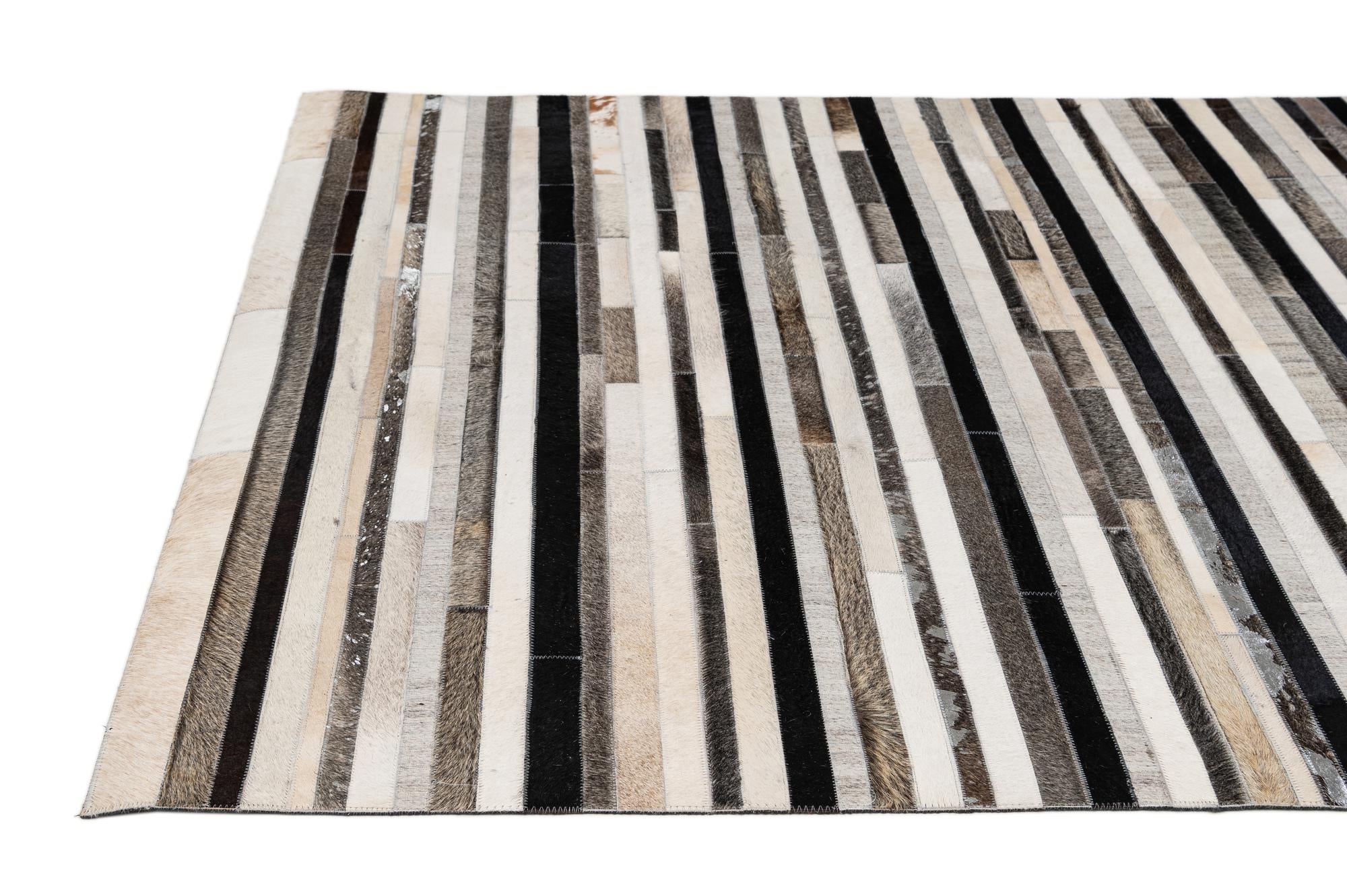 5' x 7' 11 Cowhide - Patchwork Rug