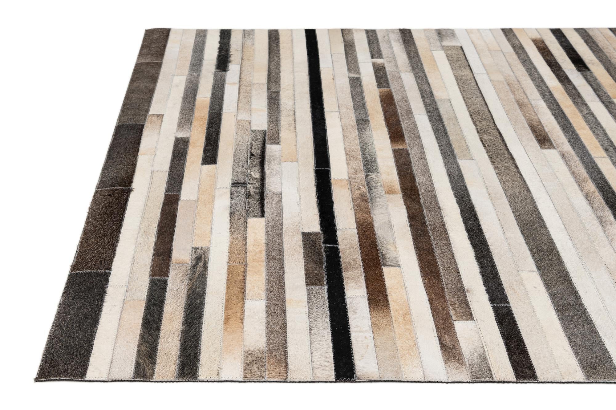 5' x 7' 11 Cowhide - Patchwork Rug