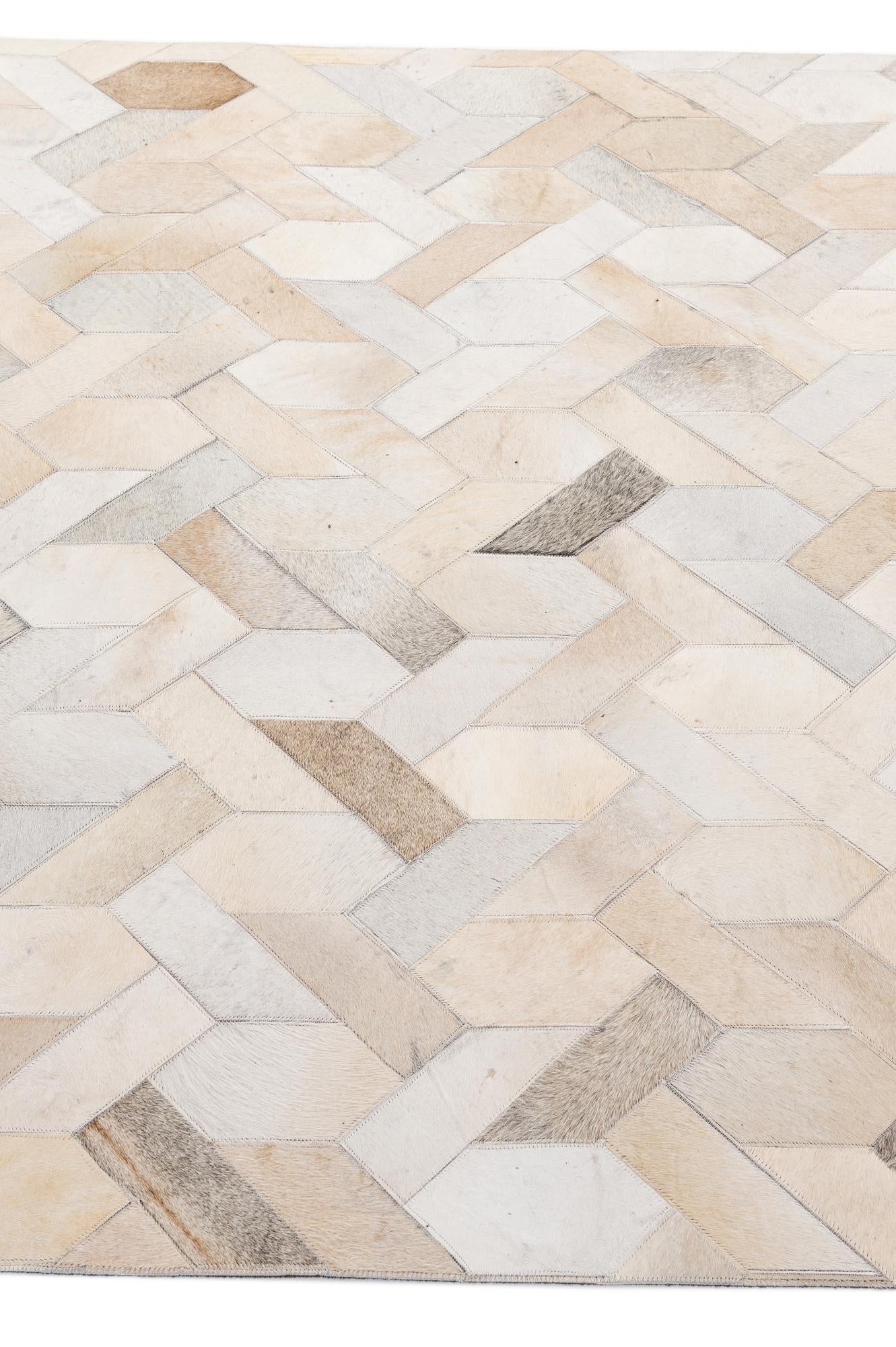 5' 1 x 7' 11 Cowhide - Patchwork Rug