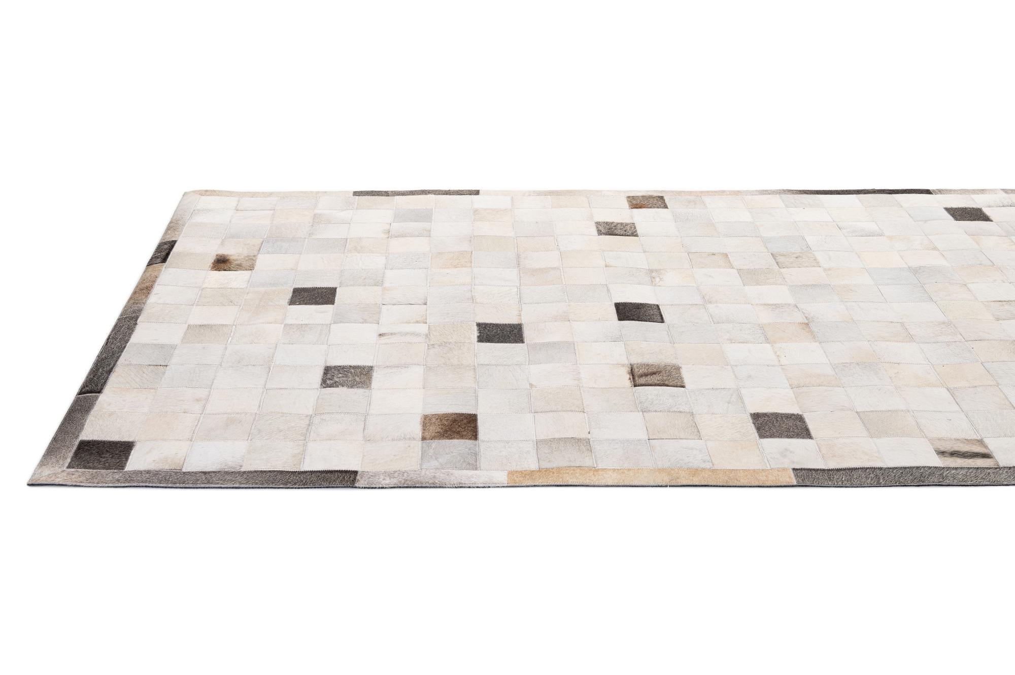 5' x 7' 10 Cowhide - Patchwork Rug