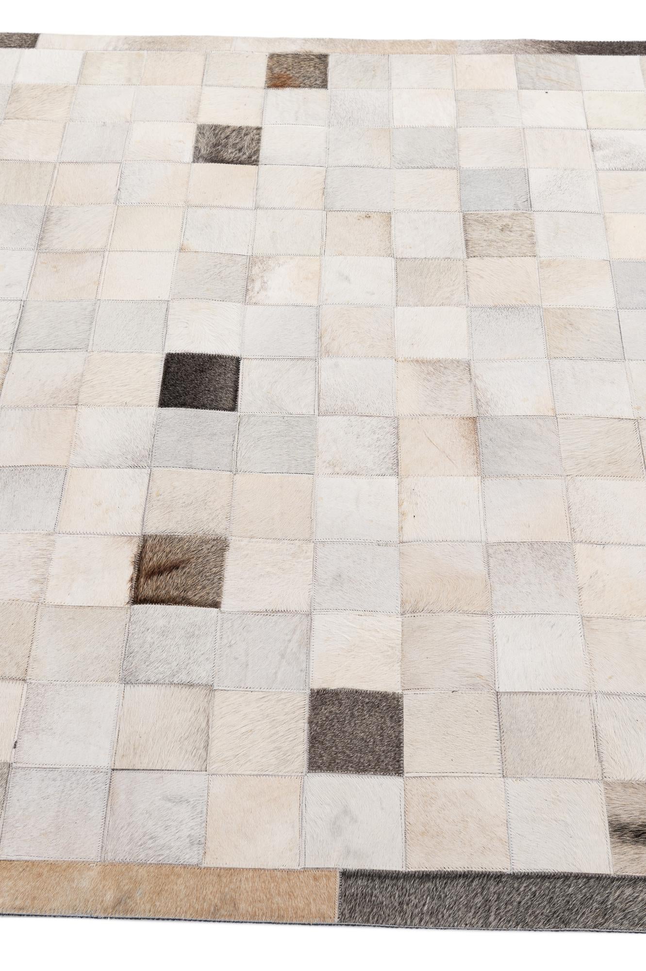 5' x 7' 10 Cowhide - Patchwork Rug