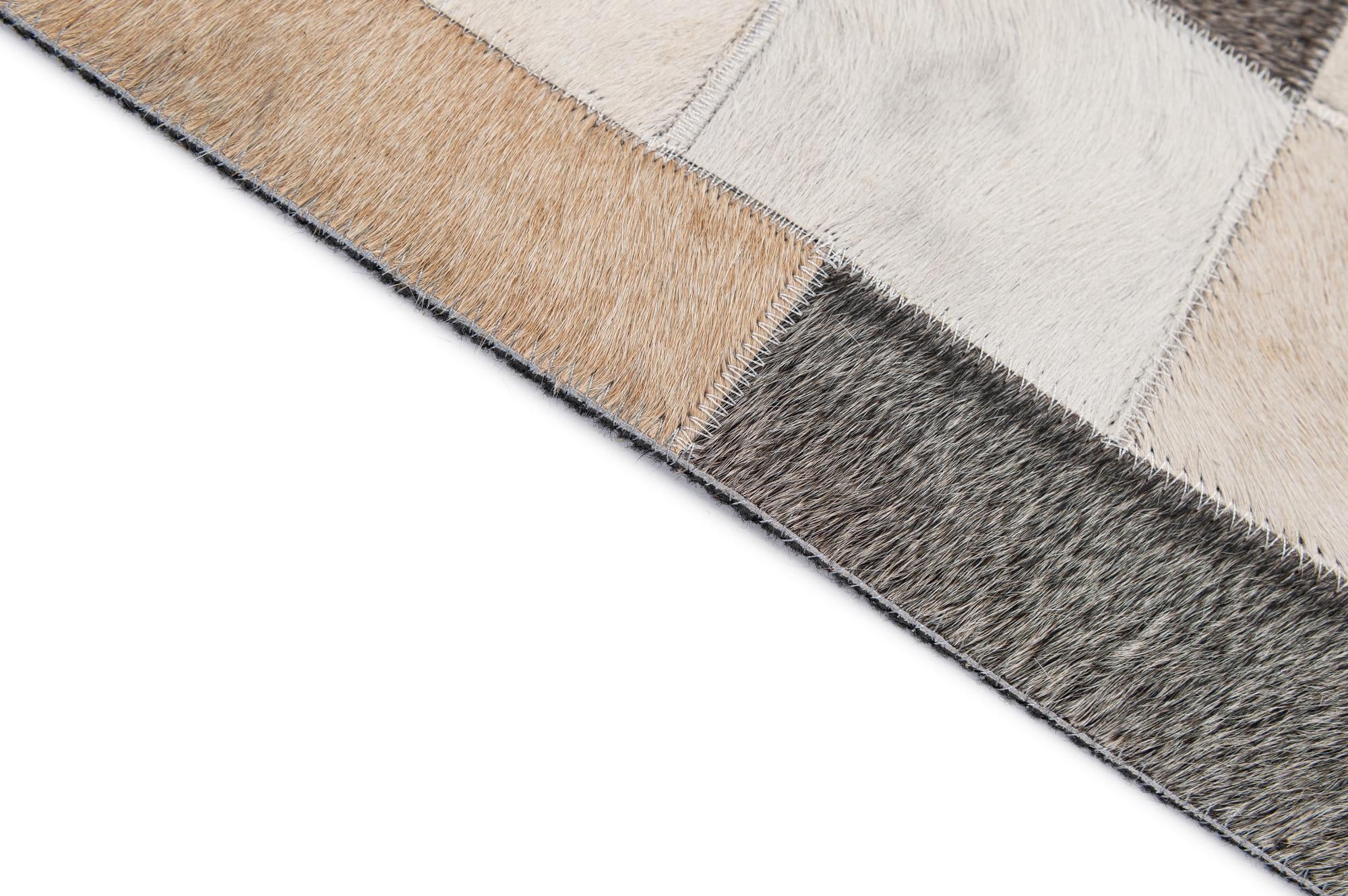 5' x 7' 10 Cowhide - Patchwork Rug