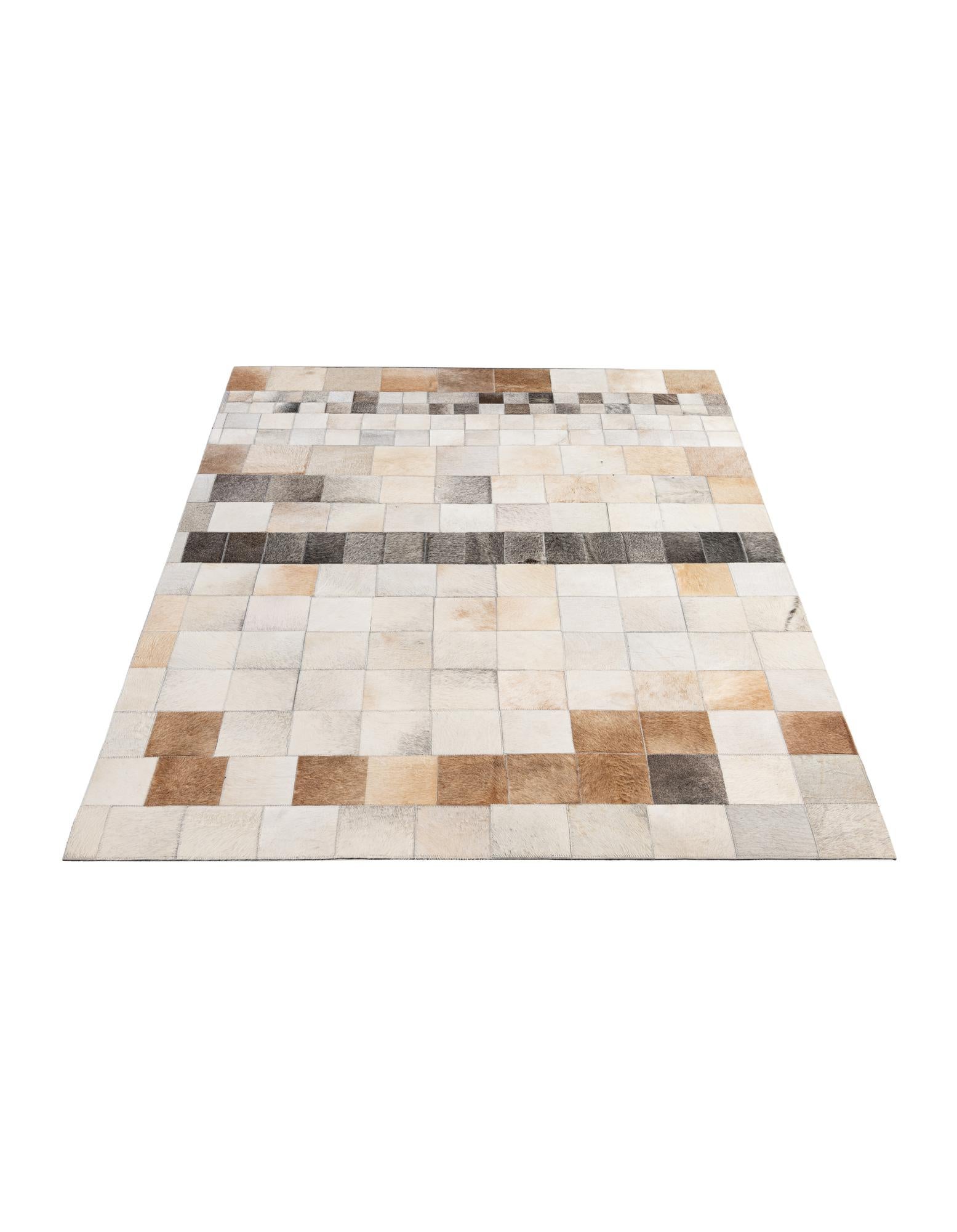 5' 1 x 8' Cowhide - Patchwork Rug