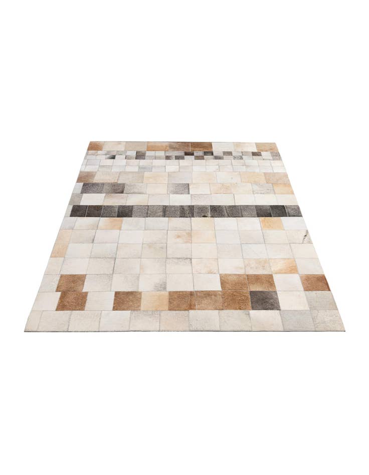 Detail image of 5' 1 x 8' Cowhide - Patchwork Rug