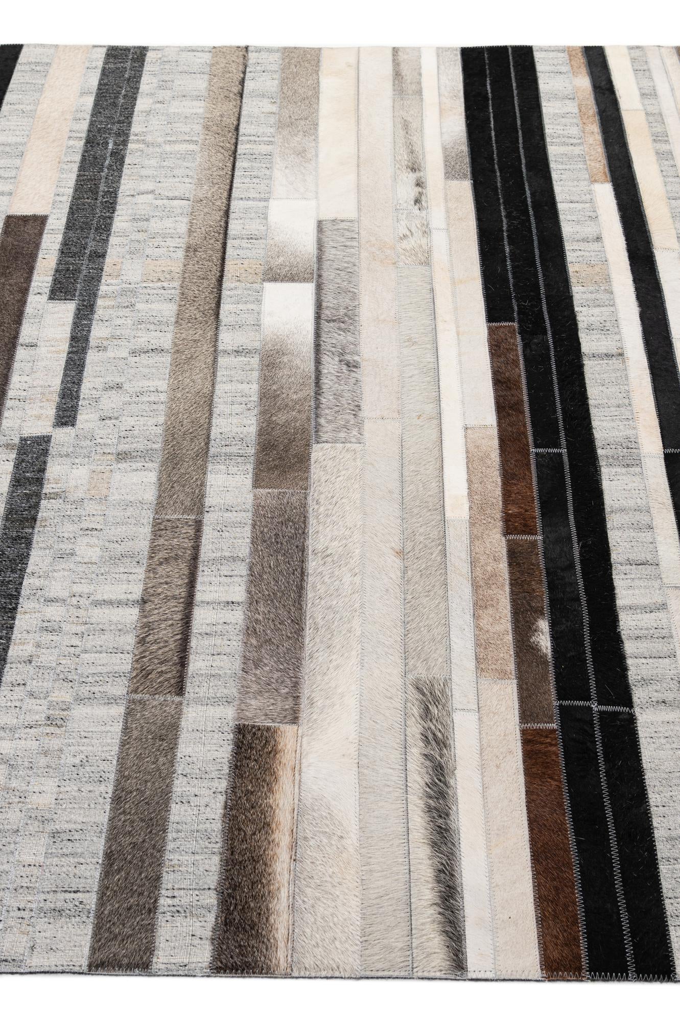 5' 1 x 8' 1 Cowhide - Patchwork Rug