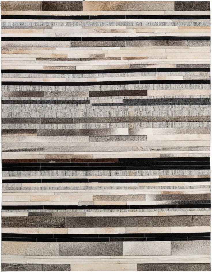 Detail image of 5' 1 x 8' 1 Cowhide - Patchwork Rug
