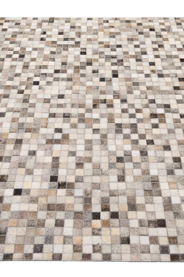 Detail image of 5' 1 x 8' Cowhide - Patchwork Rug