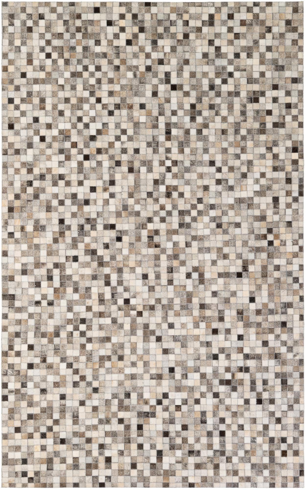 5' 1 x 8' Cowhide - Patchwork Rug