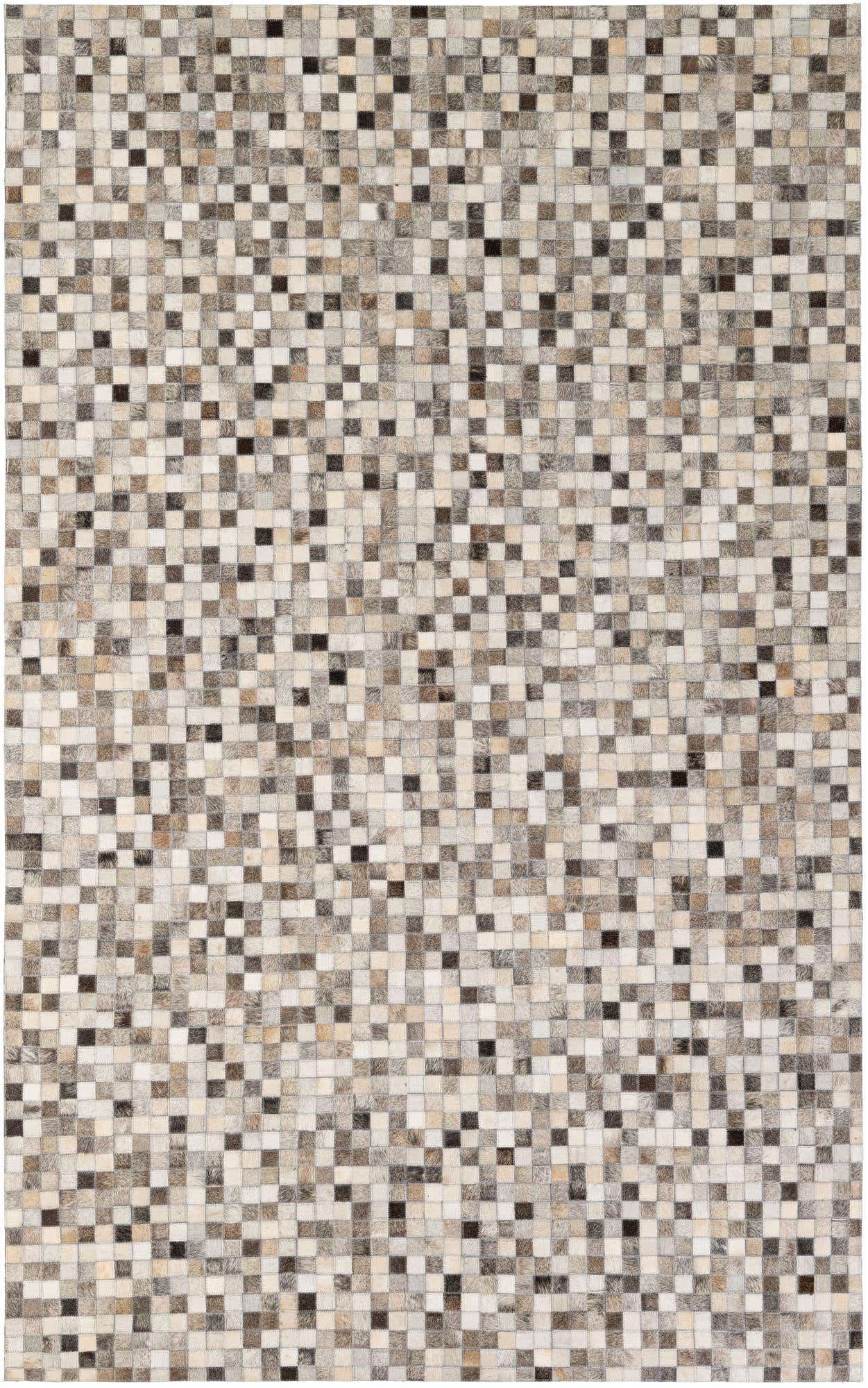 5' 1 x 8' Cowhide - Patchwork Rug