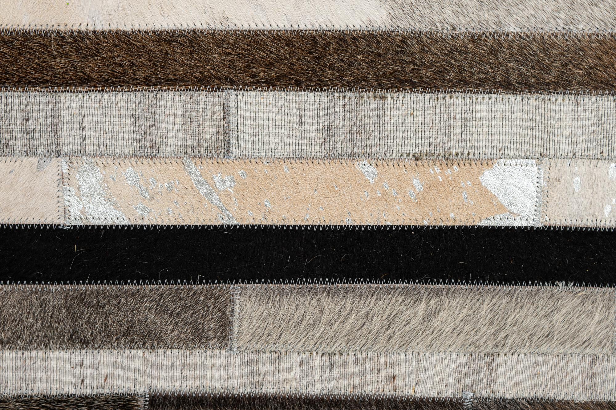 5' 1 x 8' Cowhide - Patchwork Rug