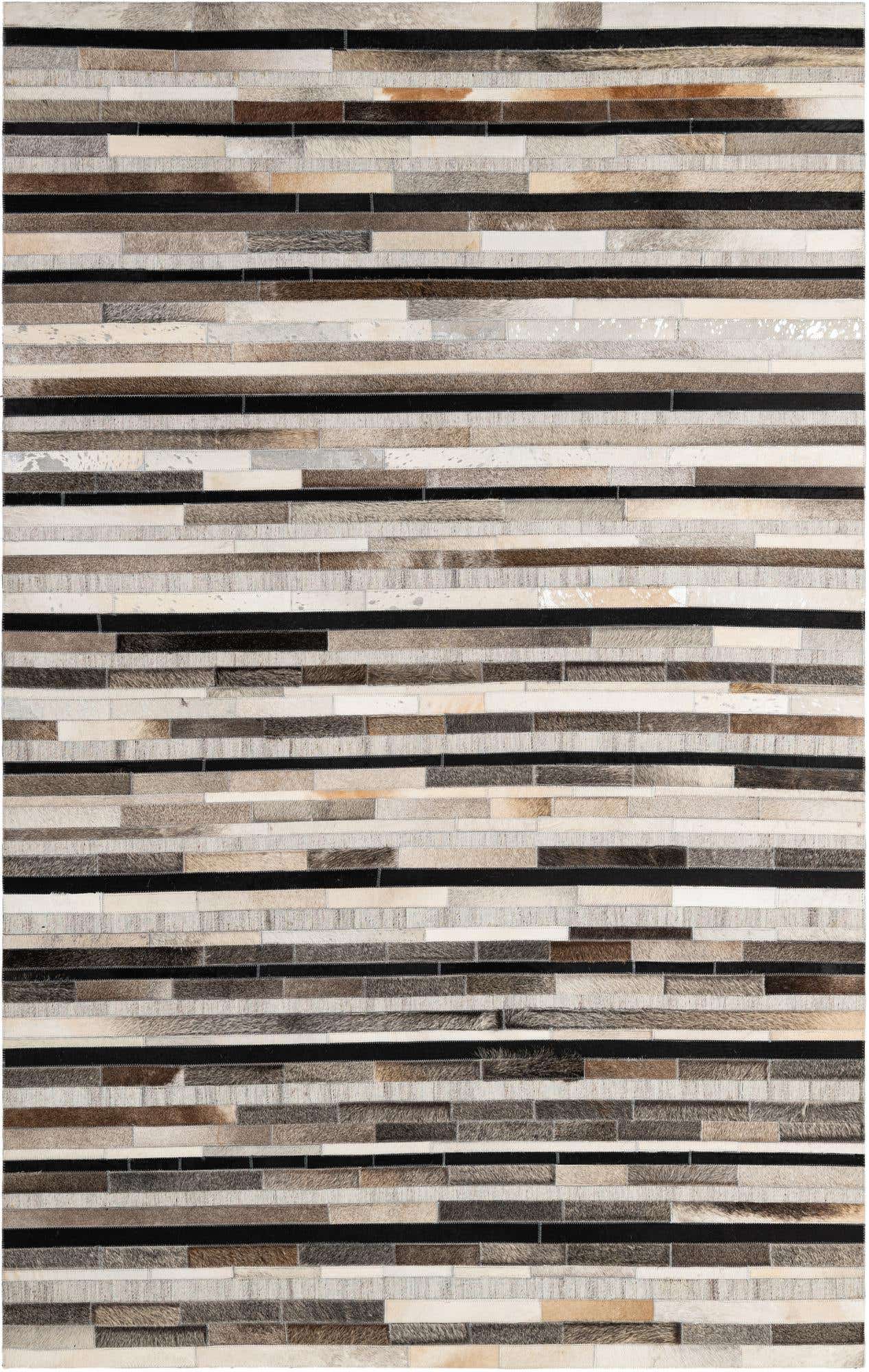 5' 1 x 8' Cowhide - Patchwork Rug