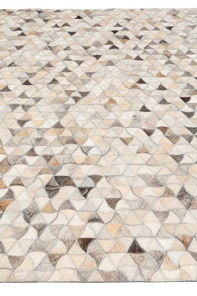 Detail image of 4' 11 x 7' 11 Cowhide - Patchwork Rug