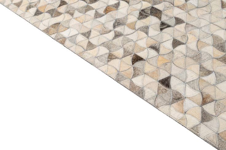 Detail image of 4' 11 x 7' 11 Cowhide - Patchwork Rug