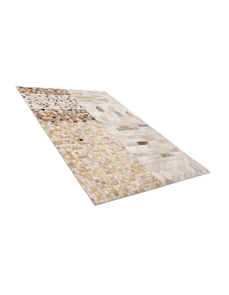 Detail image of 5' 2 x 8' Cowhide - Patchwork Rug