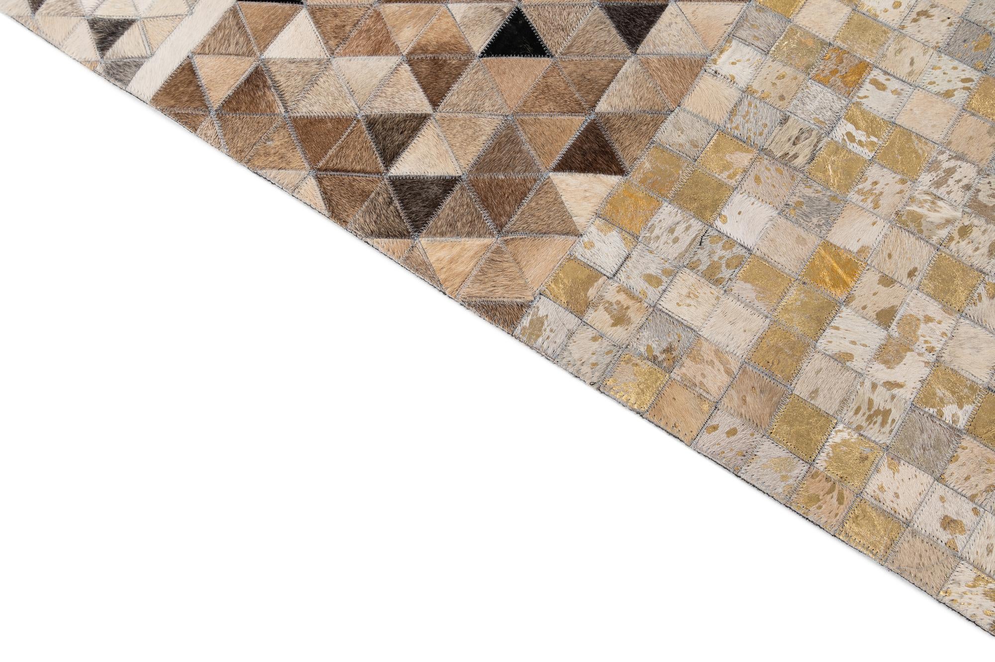 5' 2 x 8' Cowhide - Patchwork Rug