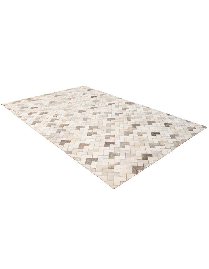 Detail image of 5' 2 x 8' Cowhide - Patchwork Rug