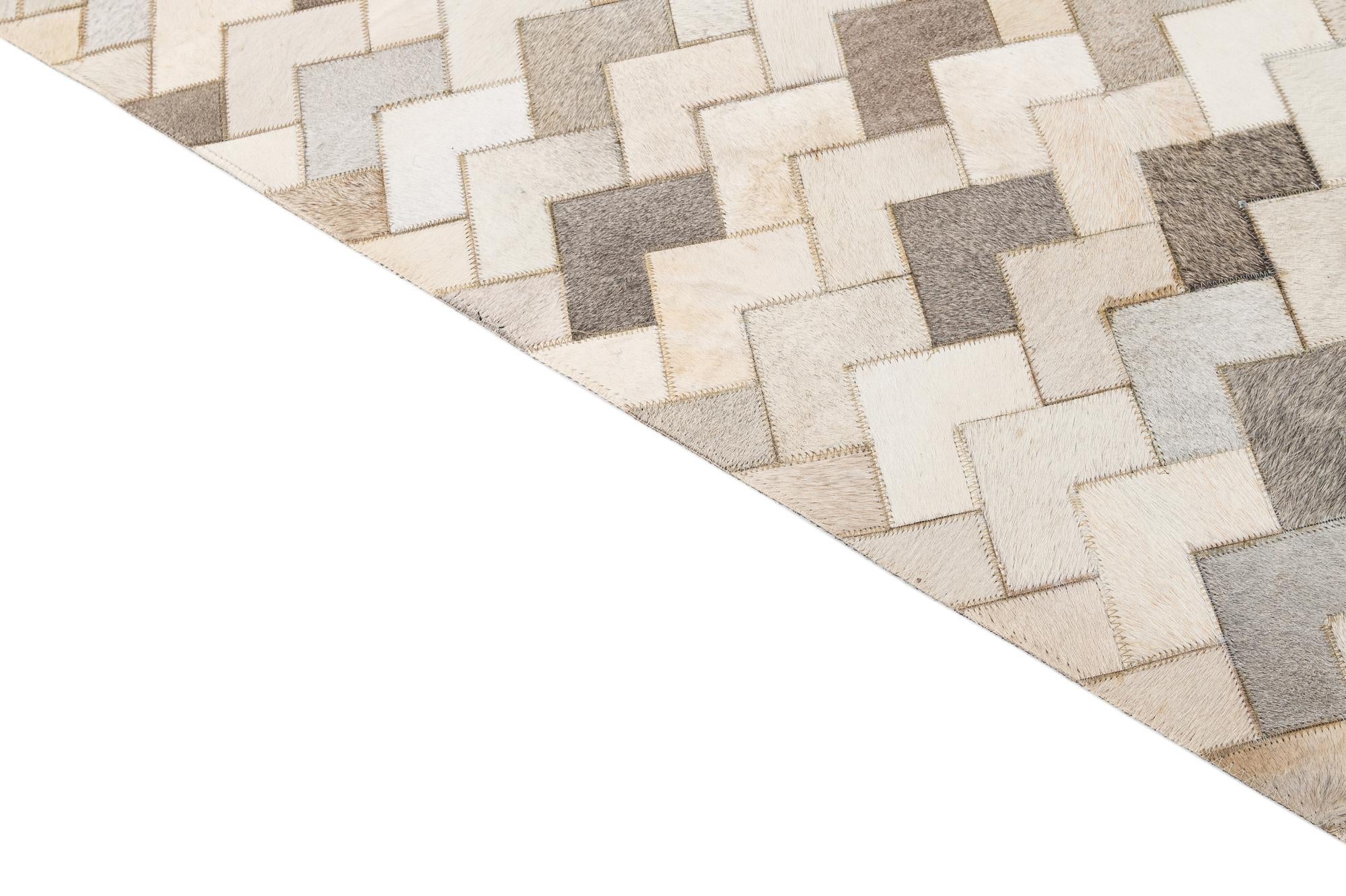 5' 2 x 8' Cowhide - Patchwork Rug