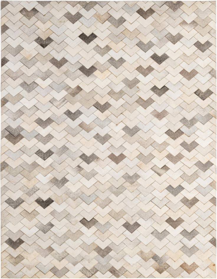 Detail image of 5' 2 x 8' Cowhide - Patchwork Rug
